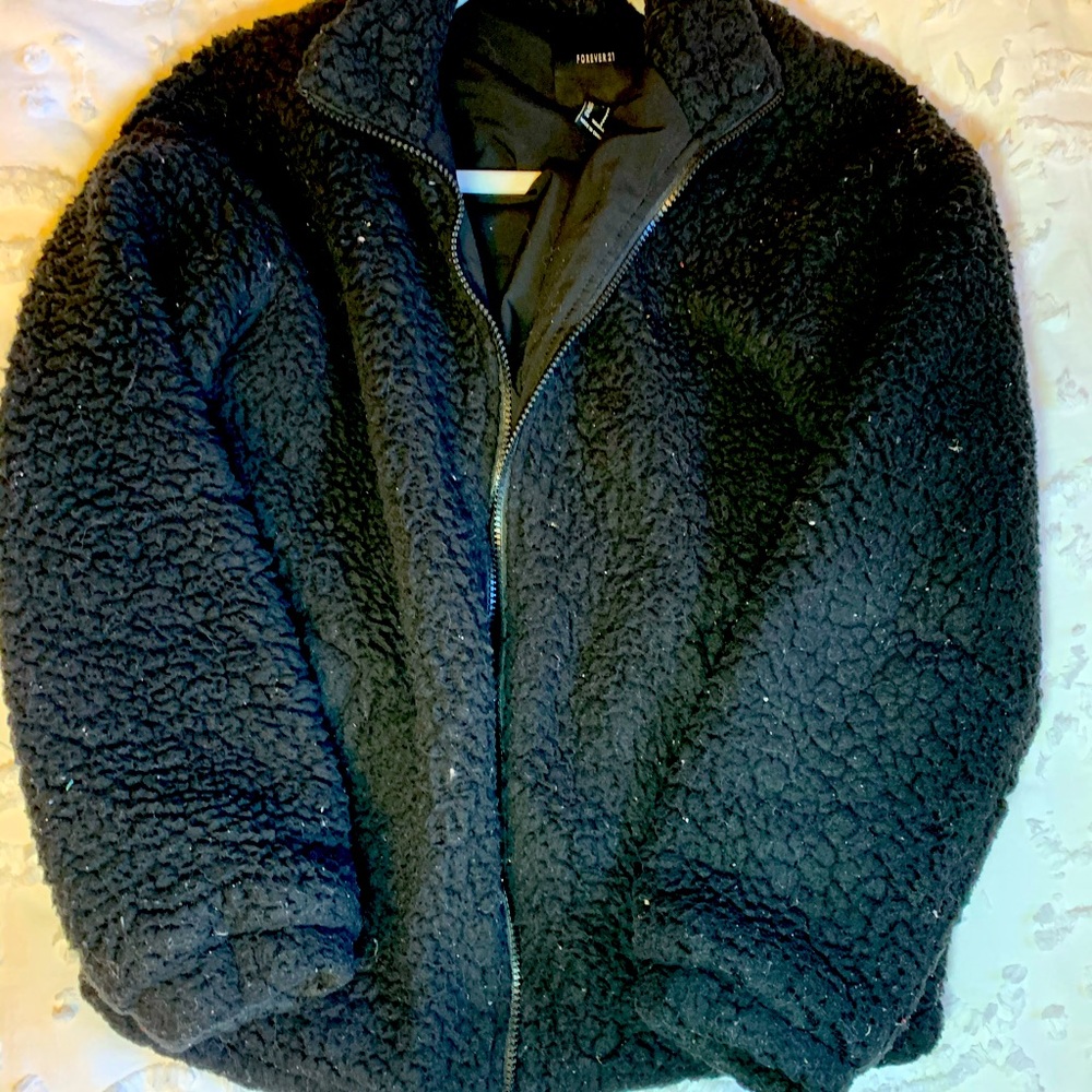 Black teddy coat
